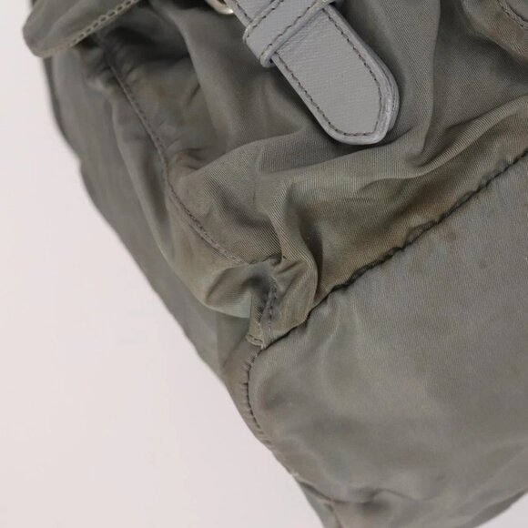 PRADA Backpack Nylon Green Silver Auth 141751 - Picture 3 of 16